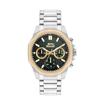 Slazenger Sl.09.2388.2.02 Quartz Çelik Gri Yeşil Kadran 44 Mm Erkek Kol Saati Gri
