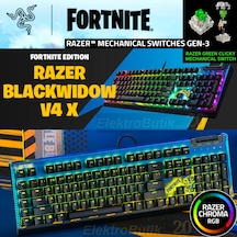 Razer Blackwidow V4 X Fortnite Edition Rz03-04703600-r3m1 Rgb Yellow Switch Kablolu Mekanik Oyuncu Klavye
