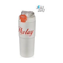 Shotay 750 Ml Tek Kapak Çift Kullanım Pipetli/rahat Içim Çelik Su