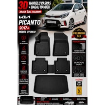 Kıa Picanto 2017 Model Uyumlu 3d Araca Özel Havuzlu Paspas+bagaj Havuzu Birebir Uyum