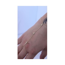 Kadın Gold Renk Kuş Detaylı Şık Çelik Şahmeran Sarı Sarı