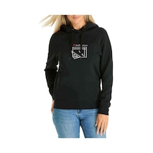 I Love Architecture Baskılı Siyah Kadın Kapşonlu Sweatshirt