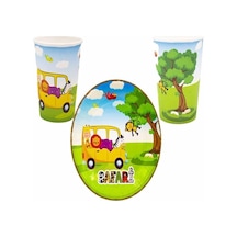 Safari Tabak Bardak Set 8 Adet 000 Açık Krem