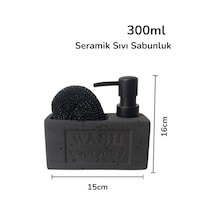 Seramik Sıvı Sabunluk 300ml Siyah Wash 48774