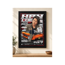 Tokyo Efsanesi Han Lue & Mazda Rx-7 Posteri Tokyo Drift Dekoratif Duvar Posteri 21x30 Cm Çerçevesiz