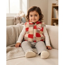 Kız Bebek Gri Renkli Yelekli Welsoft Takım