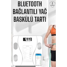 Akıllı Tartı Dijital Baskül Yağ Su Kas Vücut Kitle Kilo Ölçer Tartı
