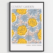 Besay Çiçek Desenli Covent Garden Duvar Posteri-estetik Dekoratif A3 Çerçevesiz