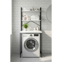 Çamaşır Makinesi Üstü Raf Siyah 70 Cm Diğer
