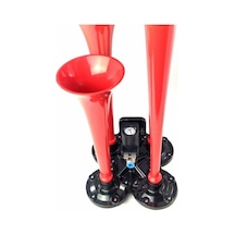 Ahmet Otomotiv 12volt 4 Borulu Düz Ses Havalı Korna