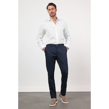 İmza Lacivert Yan Cep Comfort Fit Pamuklu Chino Pantolon 1003260172