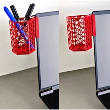 3d Baskı Monitor Kalemlik - Petek Desenli Laptop Kenar Altıgen Kalemlik-kırmızı Çok Renkli
