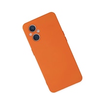 Bezos Reno 7 Lite Kılıf Nano İçi Kadife Silikon - Turuncu Bzs01