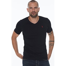 T8568 Dewberry V Yaka Erkek T-shırt-lacivert Lacivert