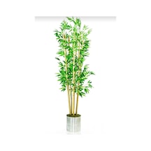 180 Cm Yapay Bambu Metal Saksı 30x30 Dekoratif Ağaç Çok Renkli
