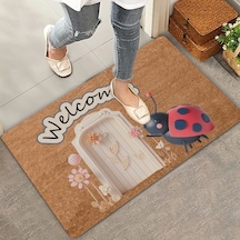 Valerine Life Şans Kapında Uğur Böceği Welcome Kapı Önü Paspası 45x70cm