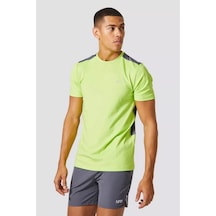 Nature The Brand Unisex Neon Fileli Spor Tişört - Nefes Alan Hızlı Kuruyan Antrenman Tişörtü,hava Alan Rahat Kalıp Sari