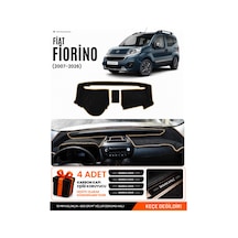 Fiat Fiorino 2007-2026 Uyumlu Torpido Koruma, Torpido Örtüsü, Torpido Kılıfı - Siyah Bej
