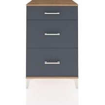 Hyperion Komodin 3 Çekmeceli 60x44x96 Çam-antrasit Atlas Çam