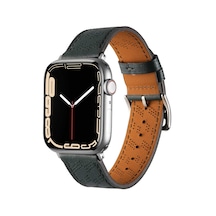 Watch 38mm Uyumlu Krd-76 Pu Deri Kordon Strap Kayış Nrtk- Koyu Yeşil