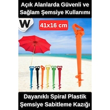Şemsiyekazığı Plastik Şemsiye Sabitleme Kazığı Dayanıklı Spiral Zemin Sabitleyici Ayarlanabilir Kam Çok Renkli
