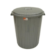 Çöp Kovası Kapaklı Plastik 50 Lt Gri