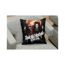 Owl Bag Tokio Hotel Scream Desenli Tasarım Kare B0ş Yastık Kılıfı Çok Renkli