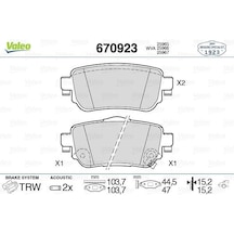 VALEO 670923 Disk Fren Balatası Arka Qashqai 1.2/1.5D/1.6D 02/14 X-Trail 1.6/1.6D/2.0/2.5 04/14