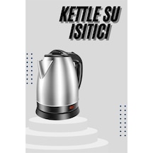 Kettle - 642 - C F Tipi 220-240v Paslanmaz Çelik Elektrik Kablolu - Kmrsfres - Otomatik Kapanma