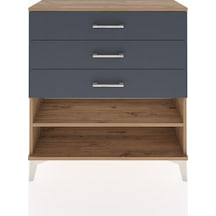 Arges Şifonyer Tek Raflı 3 Çekmeceli 88x30x96 Çam-antrasit Atlas Çam