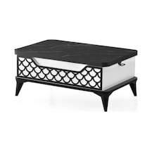 Zerenland 299ds Çekmeceli Sihirli Sehpa Siyah Mermer Siyah - Mermer