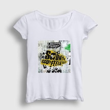 Presmono Kadın Wall 5 Seconds Of Summer T-shirt Beyaz