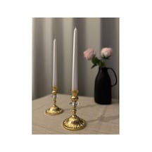 Gold Rengi Swan Crystal 2'li Şamdan&mumluk Seti Altın - 820456713 Altın
