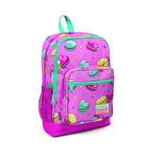 Coral High Kids Açık Pembe Makaron Desenli Dört Bölmeli Okul Sırt Çantası