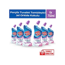 Porçöz Tuvalet Temizleyici Jel Orkide Kokulu, 750ml, 6 Adet