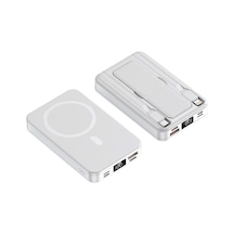 Sprange SR-P26M 10000 mAh Magsafe 15w Wireless Hızlı Şarj 20w-pd Micro Type-c Lightning Şarj Standlı Powerbank
