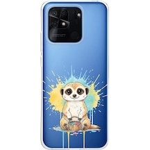 Redmi 10c İle Uyumlu Splash Mirket Tasarımlı Şeffaf Silikon Kılıf Şeffaf