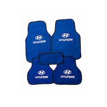 Hyundai Accent Logolu Mavi Halı Paspas Çift Kat 523428392