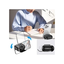 Samsung Galaxy Buds 3-pro-3 Fe İçin Lock-stant Kulaklık Kılıfı Tek Parça Dizayn Çizilme Ve Darbe Önleyici Buds 3 Pro Koruyucu Rahat Tutuşlu Güvenli Kilit Tasarımlı Buds 3 Pro Kılıfı Siyah