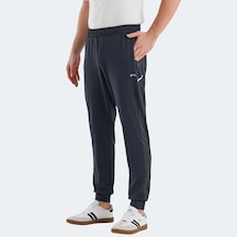 Slazenger RALUCA Erkek Fermuar Cepli Dar Paça Koyu Gri Eşofman Altı