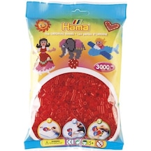 3.000'Lik Hama Midi Boncuk - Şeffaf Kırmızı