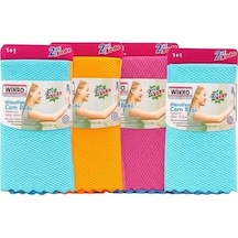 Desenli Kumaş 30x40 Cm İz Bırakmaz Mikrofiber Cam Bezi 8'li Set 0