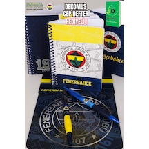 "dekomus Cep Defteri Hediyeli" Yeni Sezon Lisanslı Fenerbahçe Sert Kapak Bloknot Ve Versatil Uçlu Kalem 0.7 Mm 2'lisi Altın