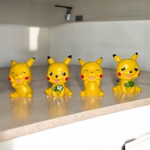 4 Adet Pikachu Pokemon Biblo Dekoratif Biblo Noel Süsleri Yılbaşı Hediyeleri Vitrin Dekor