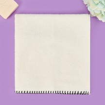 Soft Nele Yüz Havlusu - Beyaz - 50x70 Cm Renkli