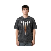 Trivium Rock Metal Müzik Grubu Ön Baskılı Unisex Oversize Eskitme Siyah