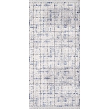 Artemis Halı Samoa 02377c Krem Mavi Çizgi Desenli Halı