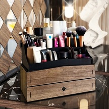 Design Otto Bella Large Makyaj Kozmetik Düzenleyici Organizer Ceviz