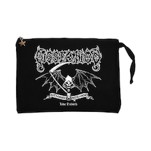 Dissection Live Rebirth Siyah Clutch Astarlı Cüzdan / El Çantası Siyah