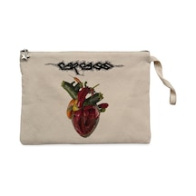 Carcass Torn Arteries Krem Clutch Astarlı Cüzdan / El Çantası Krem